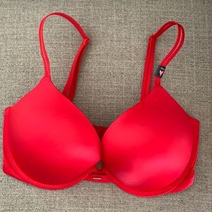 Red Push-Up Victoria’s Secret Bra with jewel details 34DD